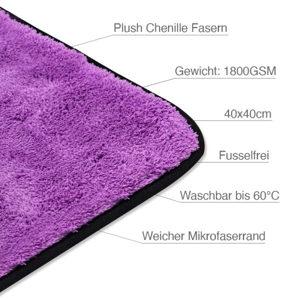 1800 GSM Mikrofasertuch Purple Monster